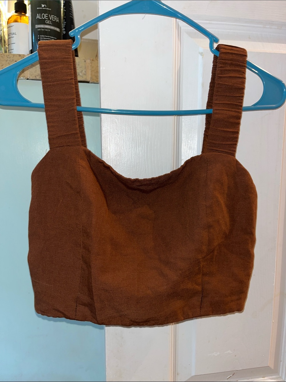 Zara Women’s Brown Cropped Tank Top XS